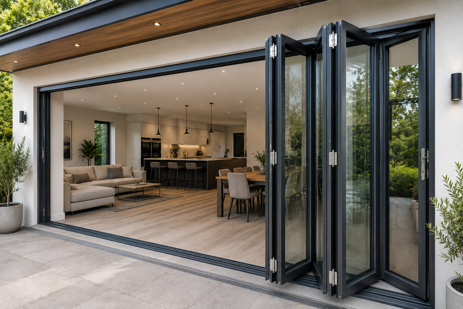 Double Glazed Folding Glass System