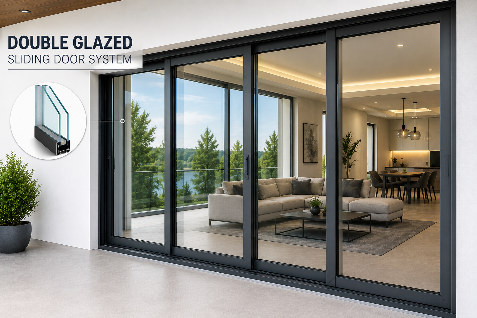 Double Glazed Sliding Door System
